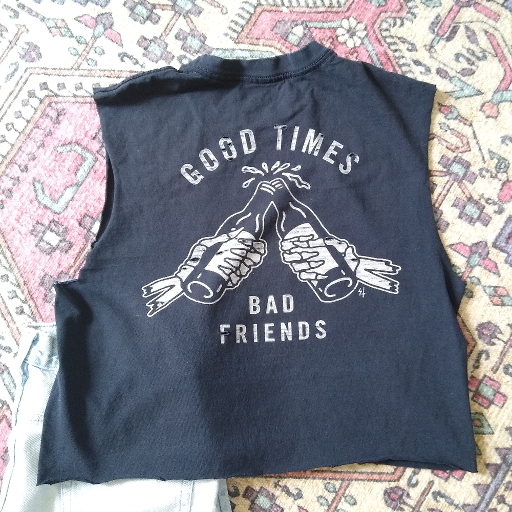 Washed Black Skeleton Sleeveless